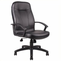 Scranton & Co Executive High Back Leather Office Chair in Black