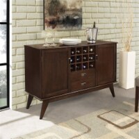 Atlin Designs Sideboard and Wine Rack in Auburn Brown