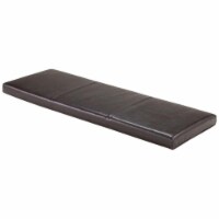 Pemberly Row 36  Faux Leather Bench Cushion in Espresso