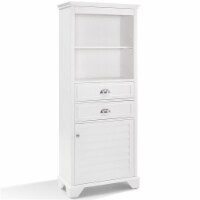 Wood Linen Cabinet in White-Pemberly Row