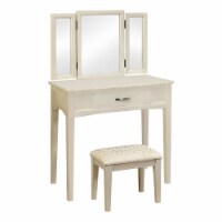 Bowery Hill Vanity Set with Stool in White