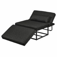 Hawthorne Collection Convertible Chaise Lounge in Charcoal