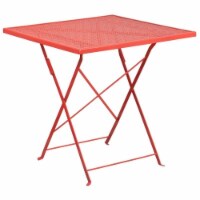 Scranton & Co 28  Square Folding Patio Dining Table in Coral