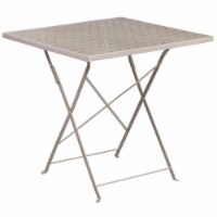 Scranton & Co 28  Square Folding Patio Dining Table in Light Gray