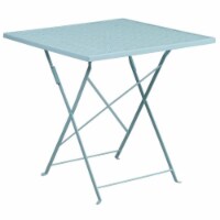 Scranton & Co 28  Square Folding Patio Dining Table in Sky Blue
