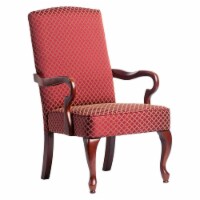 Derby Red Gooseneck Arm Chair in Cherry - Comfort Pointe
