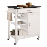 Bowery Hill Kitchen Cart in Black and White