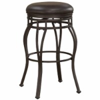 Bowery Hill 26 Backless Counter Stool in Taupe Grey with Russet Brown