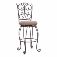 Riverbay Furniture 30 Swivel Bar Stool in Light Brown and Caramel