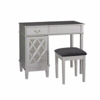 Riverbay Furniture Vanity Set in Silver Finish