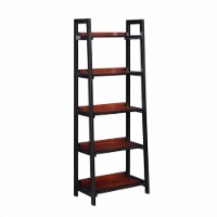 Riverbay Furniture 5 Shelf Bookcase in Black Cherry