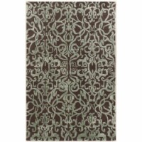 Riverbay Furniture 5' x 8' Hand Tufted Rug in Smoke and Aqua