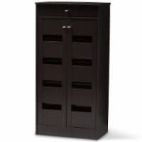 Baxton Studio Acadia Shoe Cabinet in Wenge Brown