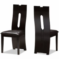 Baxton Studio Alani Dining Side Chair in Brown (Set of 2)