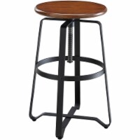 Carolina Classics Jamison Adjustable Bar Stool in Brown and Black