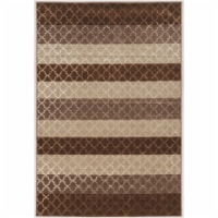 Riverbay Furniture 5' x 7'6  Stripes Rug in Beige and Brown