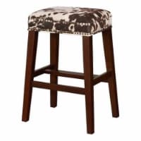 Riverbay Furniture 31 Cow Print Bar Stool in Brown
