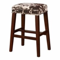 Riverbay Furniture 31 Cow Print Bar Stool in Brown