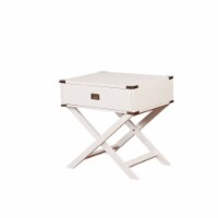 Riverbay Furniture X Base Accent Table in White