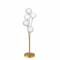 Dainolite Metal Transitional 5 Light Aged Brass Table Lamp