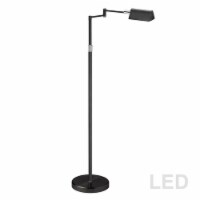 Dainolite Metal Contemporary 9 Watt Black Floor Lamp