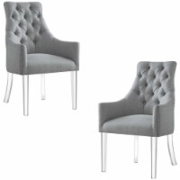 Brika Home Dining Chair in Light Gray (Set of 2)
