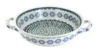 Blue Rose Polish Pottery Maia Small Round Casserole with Handles