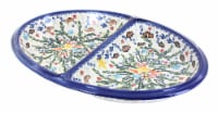 Blue Rose Polish Pottery Atlantis Large Divided Dish