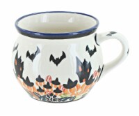 Blue Rose Polish Pottery Haunted House Bell Shaped Mug