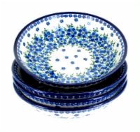 Blue Rose Polish Pottery Kalina 4 Piece Large Salad Bowl Set