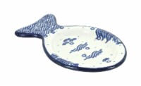 Blue Rose Polish Pottery Oceana Fish Spoon Rest