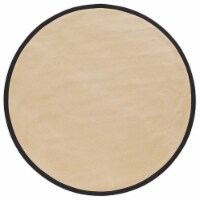 Riverbay Furniture Holland 8' Round Area Rug in Natural & Black Cotton Binding