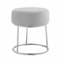 Riverbay Furniture Metal Accent Vanity Stool in Gray