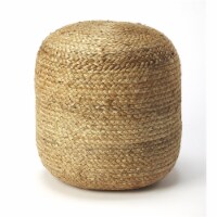 Beaumont Lane Comfort Seating Jute Pouffe in Brown