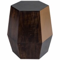 Beaumont Lane Metropolitan Living Wood Accent Table in Gold