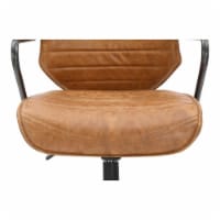 Scranton & Co Home Executive Leather Swivel Office Chair in Cognac