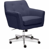 Scranton & Co Contemporary Home Office Chair Blue Twill Fabric