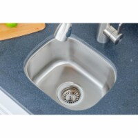 Wells Sinkware CMU1513-7-1 15 in. 18 Gauge Undermount Single Bowl Stainless Steel Bar Sink wi