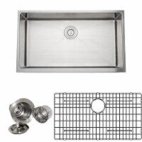 Wells Sinkware CSU3319-9-AP-1 33 in. Handcrafted 16 Gauge Apron Front Farmhouse Single Bowl S