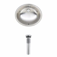 Wells Sinkware JZU2017-7 20 in. Oval 20 Gauge Undermount Single Bowl Stainless Steel Kitchen