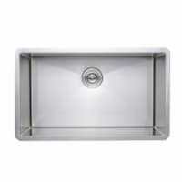 Wells Sinkware NCU3018-10 30 in. Handcrafted 16 Gauge Undermount Single Bowl Stainless Steel