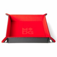 Metallic Dice Games LIC531 10 x 10 in. Folding Dice Tray, Velvet - Red