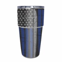 MightySkins YEPINT16SI-Thin White Line Skin for Yeti Rambler 16 oz Stackable Cup - Thin White