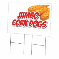 SignMission  24 x 36 in. Yard Sign & Stake - Jumbo Corn Dogs
