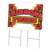 SignMission  24 x 36 in. Yard Sign & Stake - Ribbon Fries