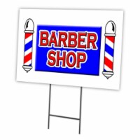 SignMission  18 x 24 in. Barber Shop Yard Sign & Stake