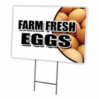 SignMission  18 x 24 in. Farm Fresh Eggs Yard Sign & Stake