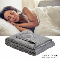 Adana 2 in 1 Warm & Cool Weighted Blanket - Calm Sleeping grey 41 x 60 6 lbs
