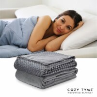 Adami Cotton Weighted Blanket-Calm Sleeping, Dot Velvet Cover grey 41 x 60 6 lbs