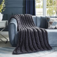 Coronela Throw-Cozy-Extra Soft - dark grey 50x70